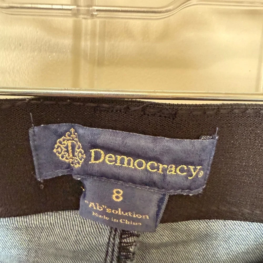 Democracy Ab'solution Skinny Jeans‎ Women 8 Blue Excellent Distressed Mid Rise
